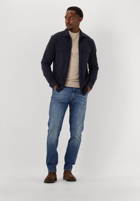Donkerblauwe GENTI Overshirt OAKS SHIRT JACKET ZIP - large