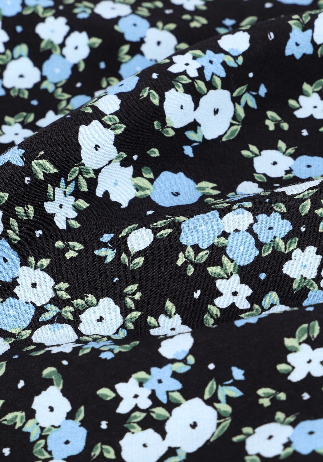 Blauwe MSCH COPENHAGEN Midi jurk KALIKA JALINA DRESS AOP - large