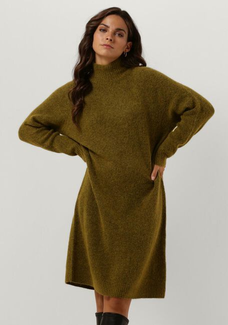 Groene MOS MOSH Mini jurk MMTHORA ALYN KNIT DRESS - large