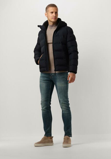 Donkerblauwe CAST IRON Gewatteerde jas HOODED JACKET DEWSTER SPEEDGUARD - large