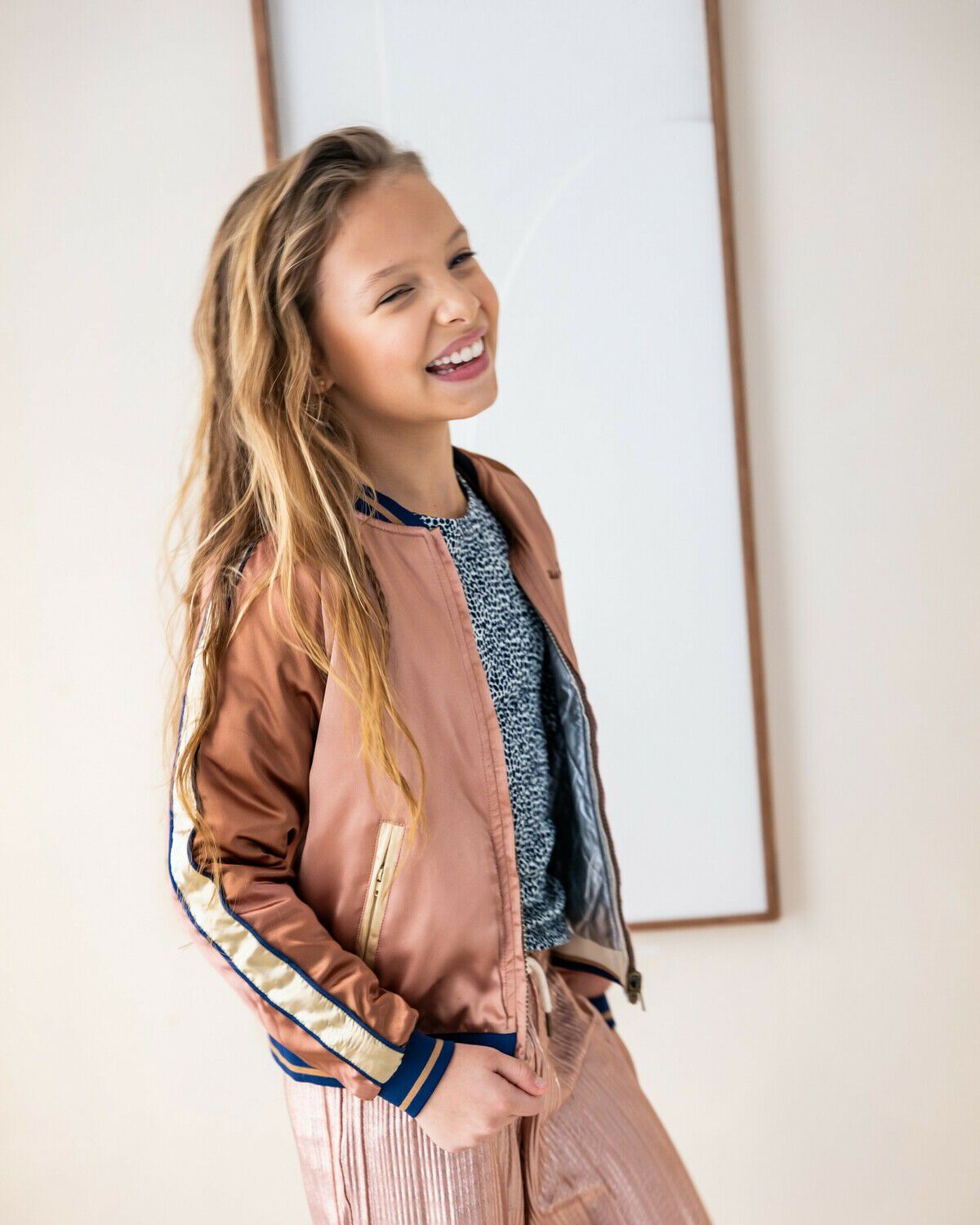 Bronzen LIKE FLO Jack SATIN BOMBER REVERSIBLE - large