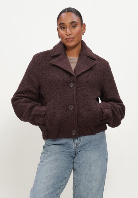 Bruine NUKUS Teddy jas MADELIN JACKET BOUCLE - large
