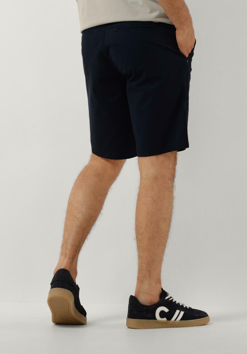 VANGUARD Heren Broeken V65 Shorts Fine Twill Stretch Blauw