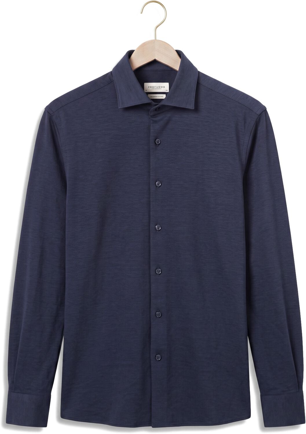 PROFUOMO Heren Overhemden Shirt One Piece Japanese Knitted Donkerblauw