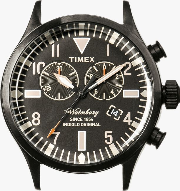Zwarte TIMEX Horloge WATERBURY CHRONO - large