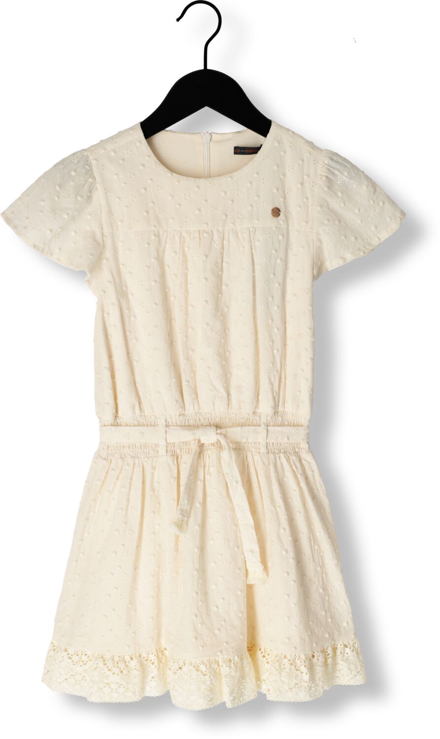 NONO Meisjes Jurken Miron Embroidery Anglaise Dress Ecru