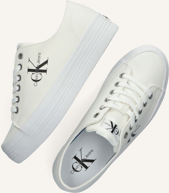 Witte CALVIN KLEIN Lage sneakers VULCANIZED FLATFORM LACEUP Witte CALVIN KLEIN Lage sneakers VULCANIZED FLATFORM LACEUP - large