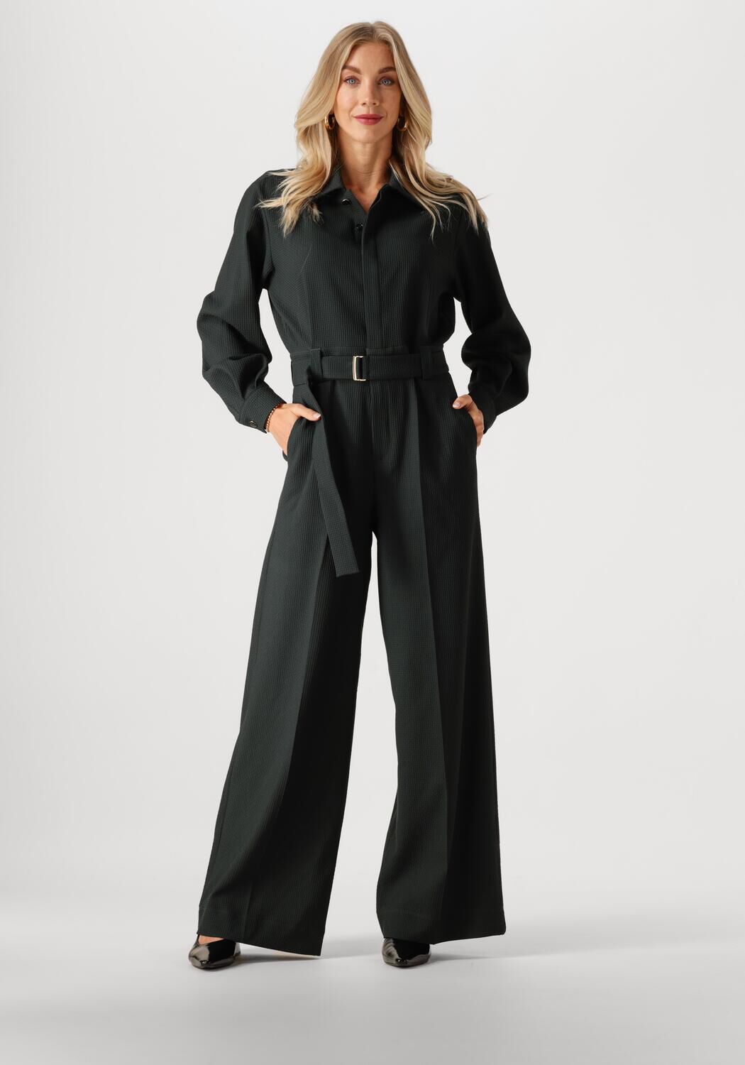 VANILIA Dames Jumpsuits Wafel Classy Jumpsuit Groen
