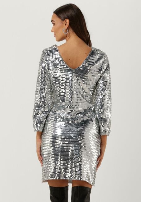 Zilveren Y.A.S. Mini jurk YASROARING 7/8 MINI SEQUIN DRESS - large