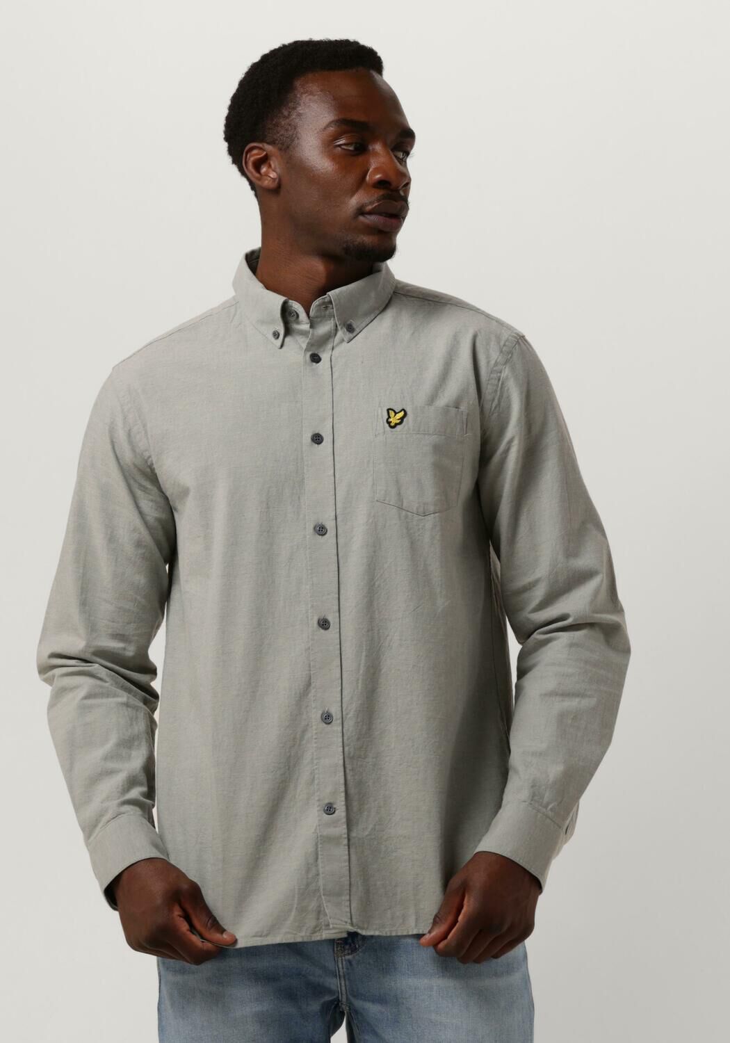 Lyle & Scott Overhemd Lange Mouw Lyle & Scott Chemise manches longues boutonnée en lin et coton