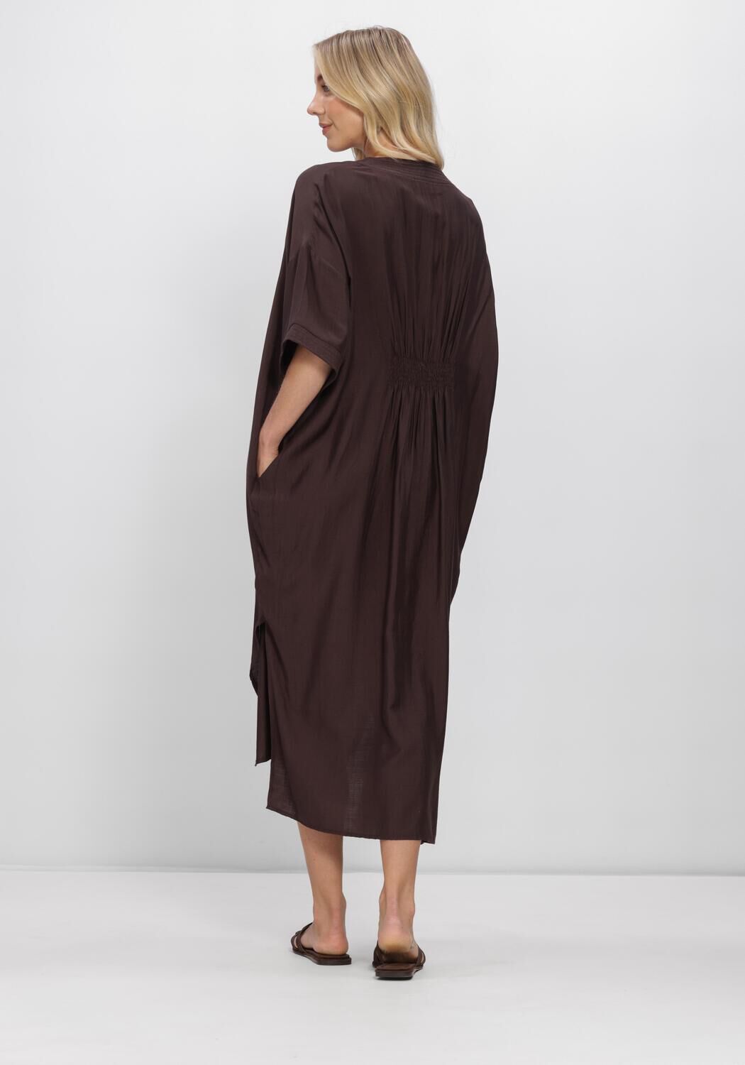Bruine CO'COUTURE Maxi jurk HERACC TUNIC V-DRESS - large