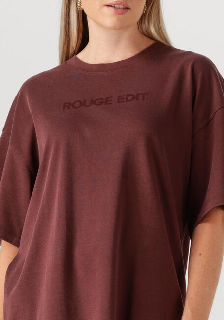 Bruine ROUGE EDIT T-shirt ROUSOPHIAS SS O-NECK TEE - large