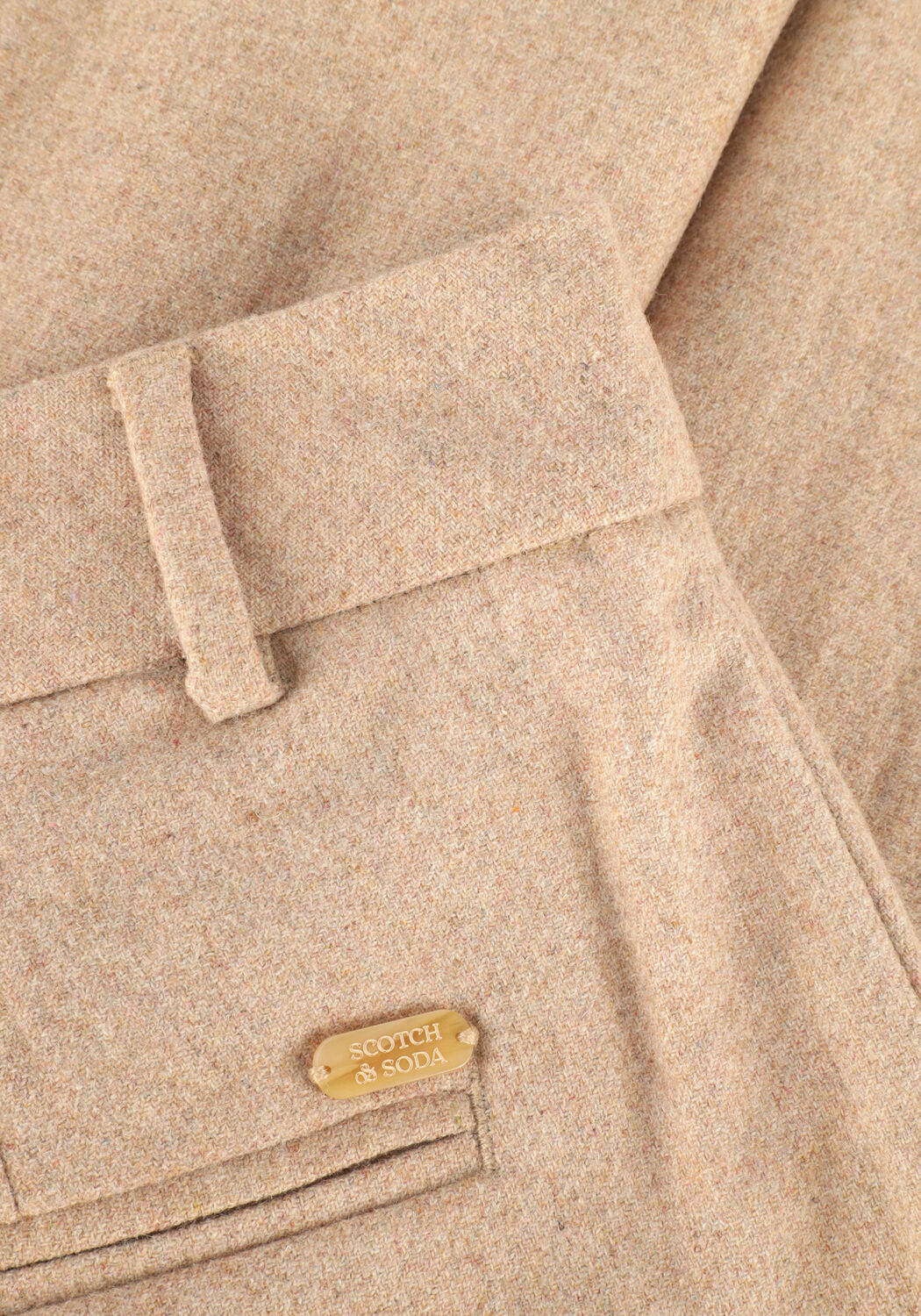 Beige SCOTCH & SODA Pantalon EDIE - HIGH RISE WIDE-LEG TROUSERS IN STRUCTURED QUALITY - large