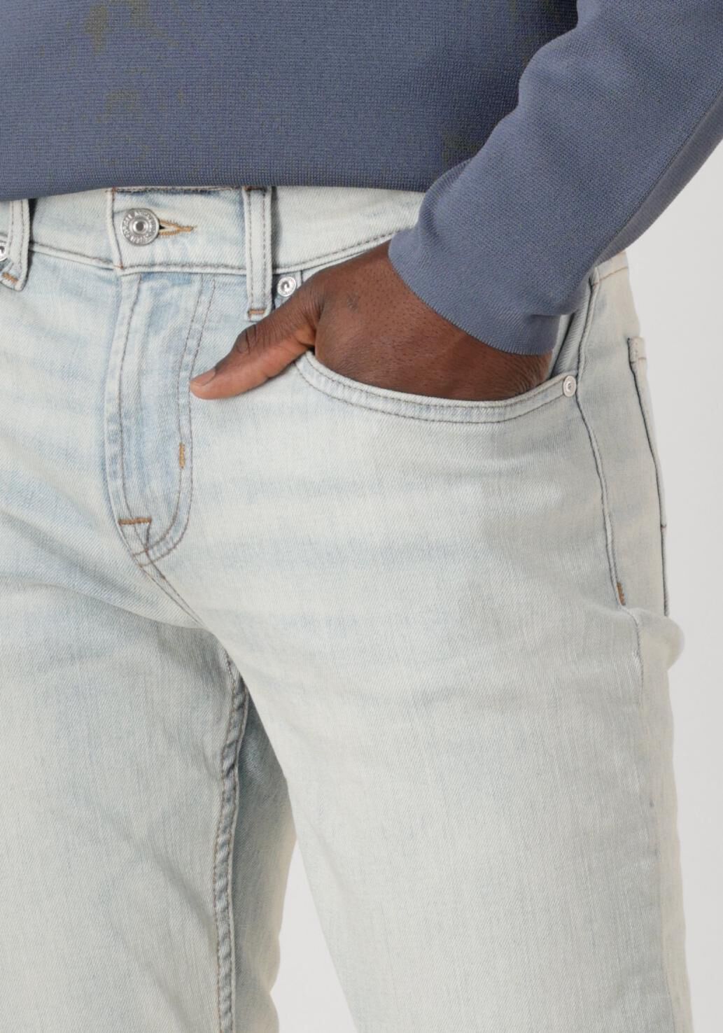 7 FOR ALL MANKIND Heren Jeans Slimmy Tapered Blauw