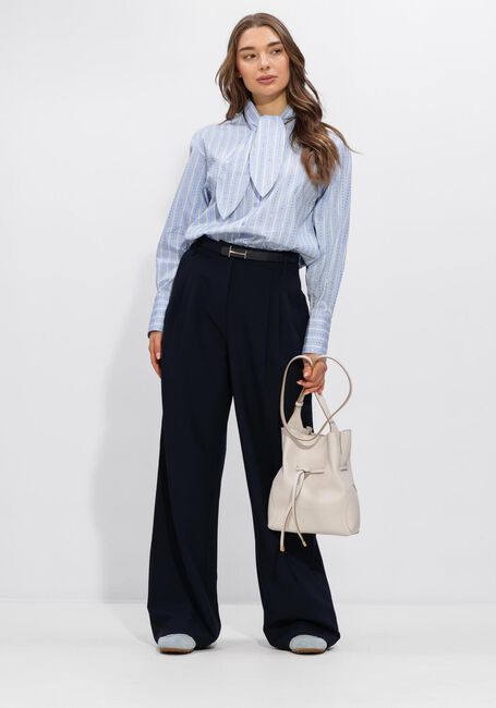 Donkerblauwe CO'COUTURE Pantalon VOLA PLEATED LONG PANT - large