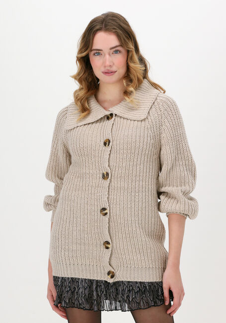 Lichtgrijze OBJECT Vest JAMALIA L/S KNIT CARDIGAN - large