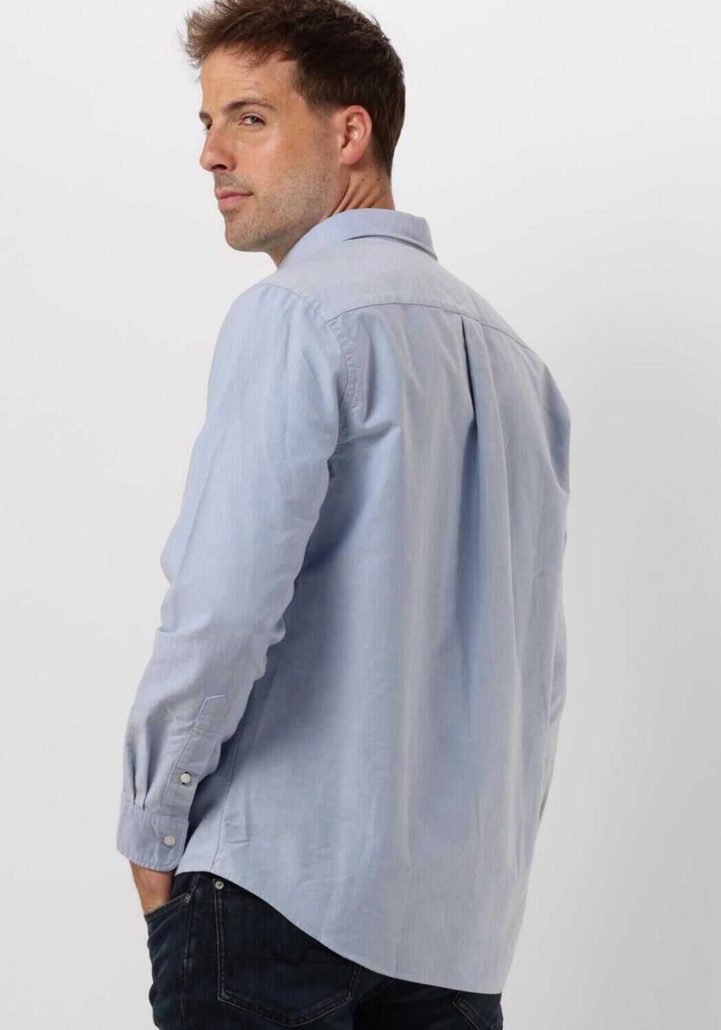 TOMMY HILFIGER Heren Overhemden Solid Heritage Oxford Rf Shirt Blauw
