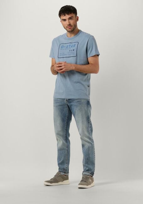 Lichtblauwe G-STAR RAW T-shirt APPLIQUE MULTI TECHNIQUE R T - large