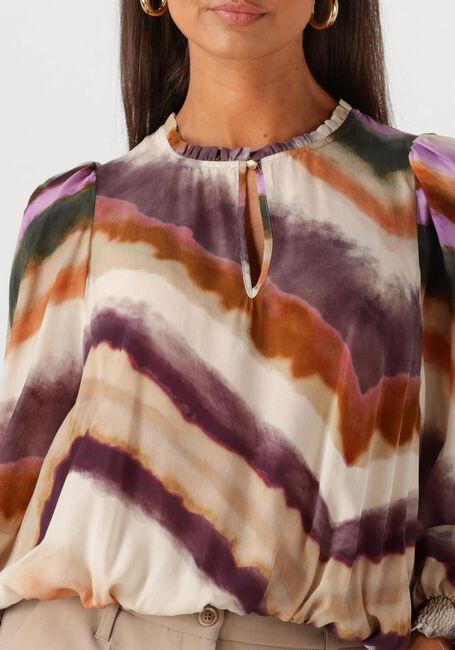 Multi SUMMUM Blouses TOP LONG SLEEVES ZIGZAG PRINT - large