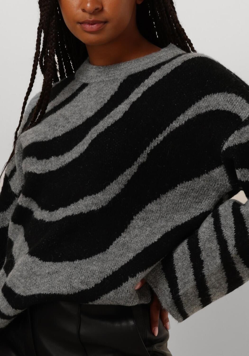 OBJECT Dames Truien & Vesten Objdiana Lo L s Knit Pullover Grijs