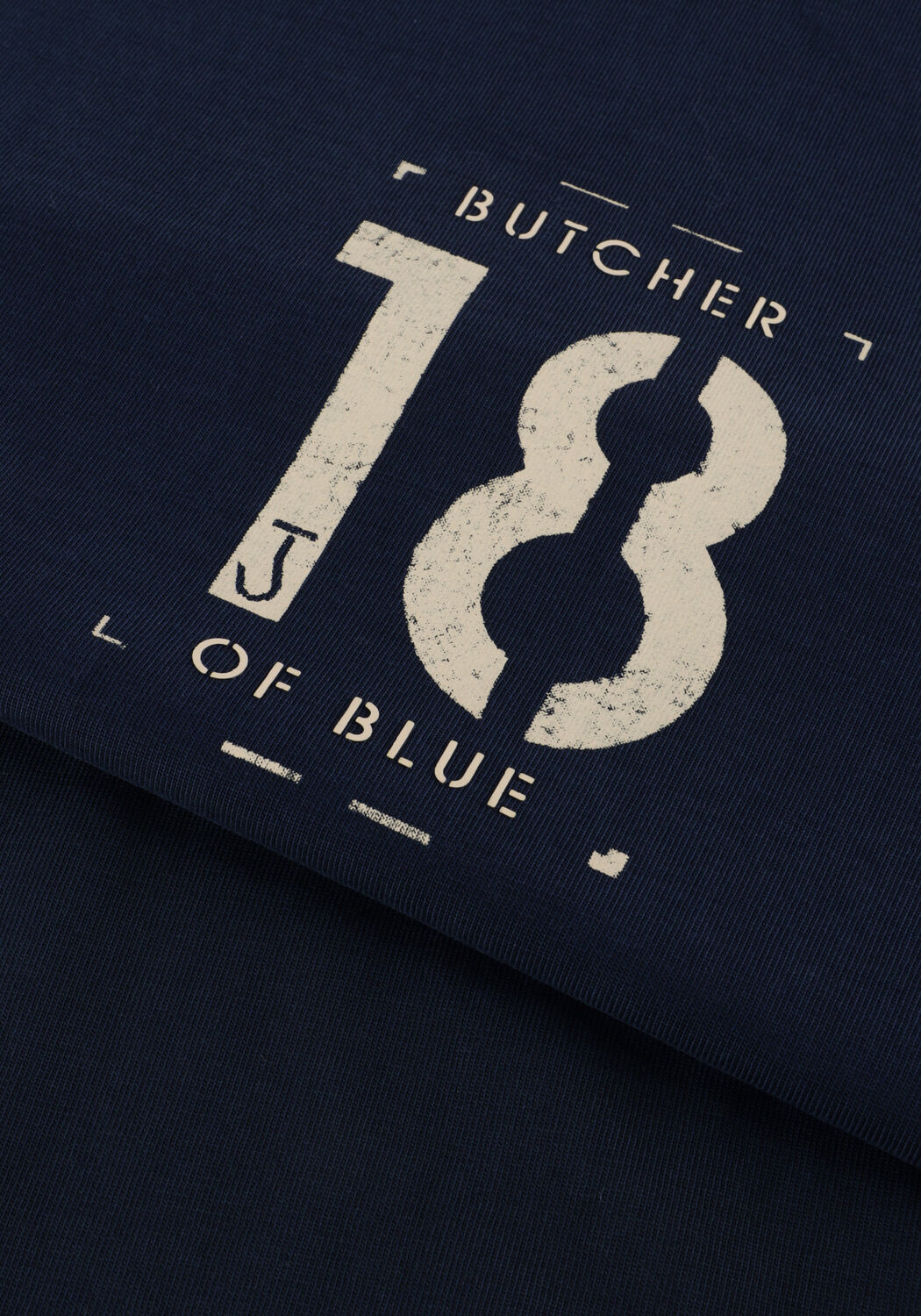 Donkerblauwe BUTCHER OF BLUE T-shirt ARMY 18 STENCIL TEE - large