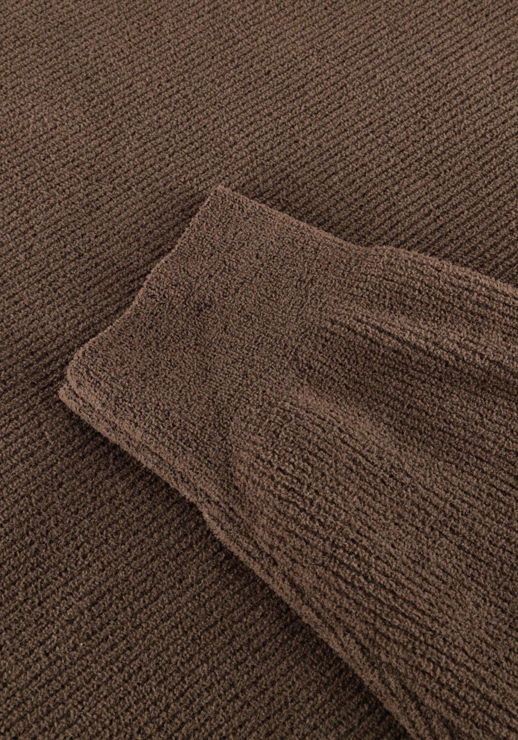 Bruine CAST IRON Trui MOCK NECK SOFT BLEND - large