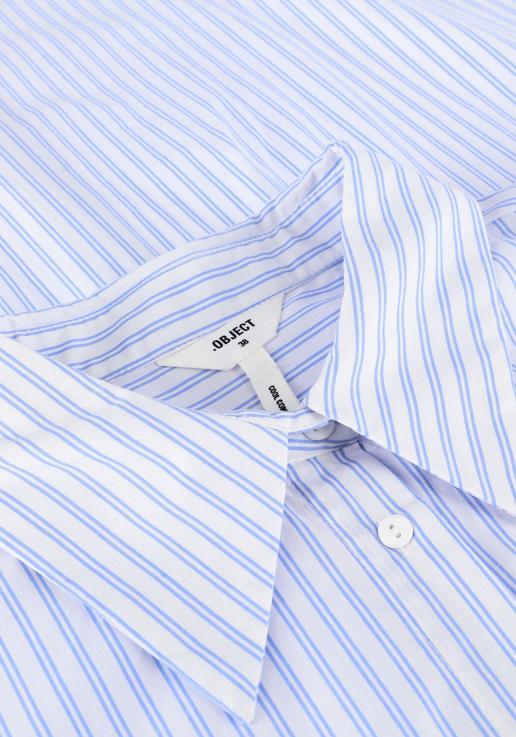 Gebroken wit OBJECT Mini jurk OBJANNIS L/S SHIRT - large