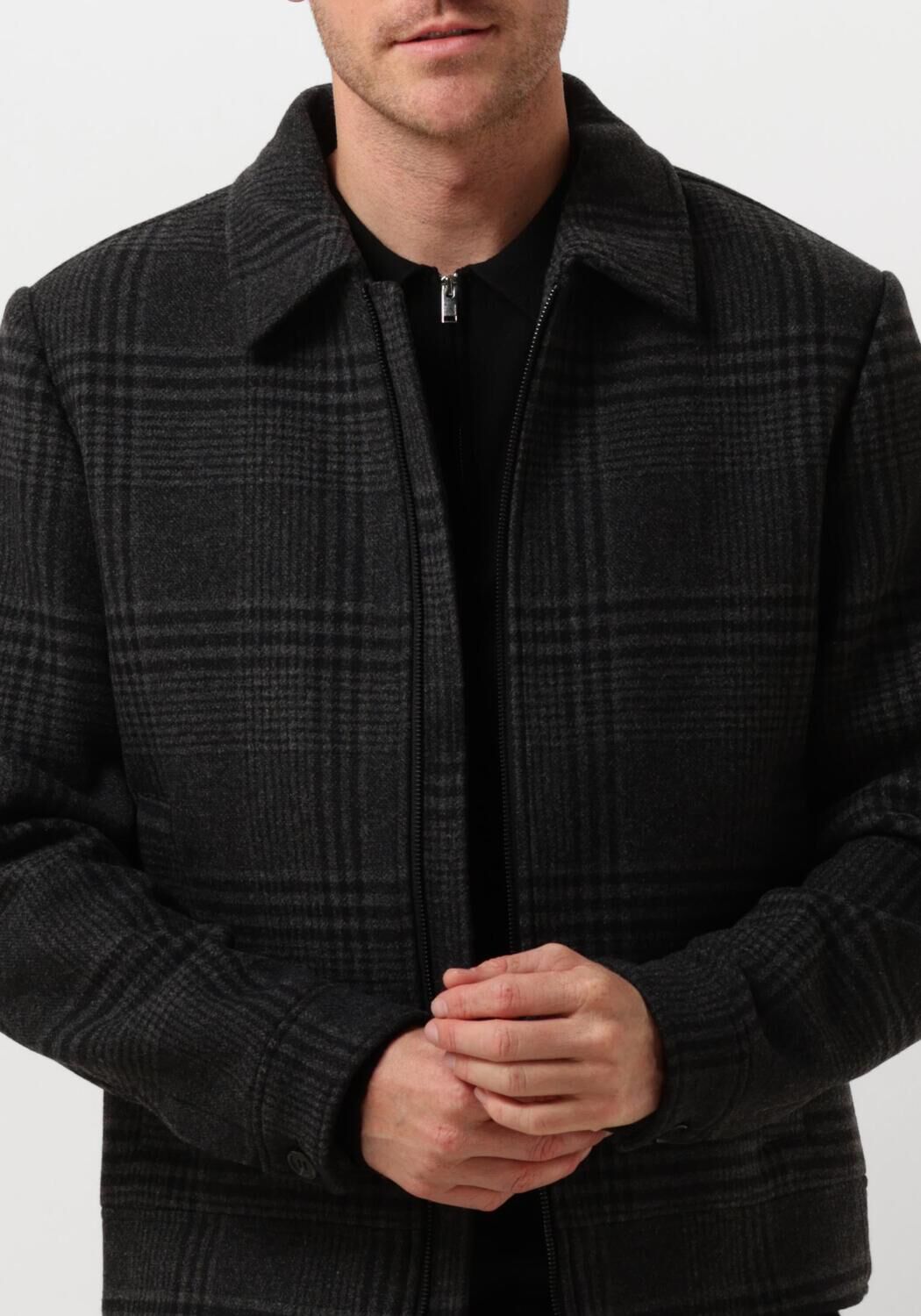 SELECTED HOMME Heren Overshirts Slhnew Filip Jkt Grijs