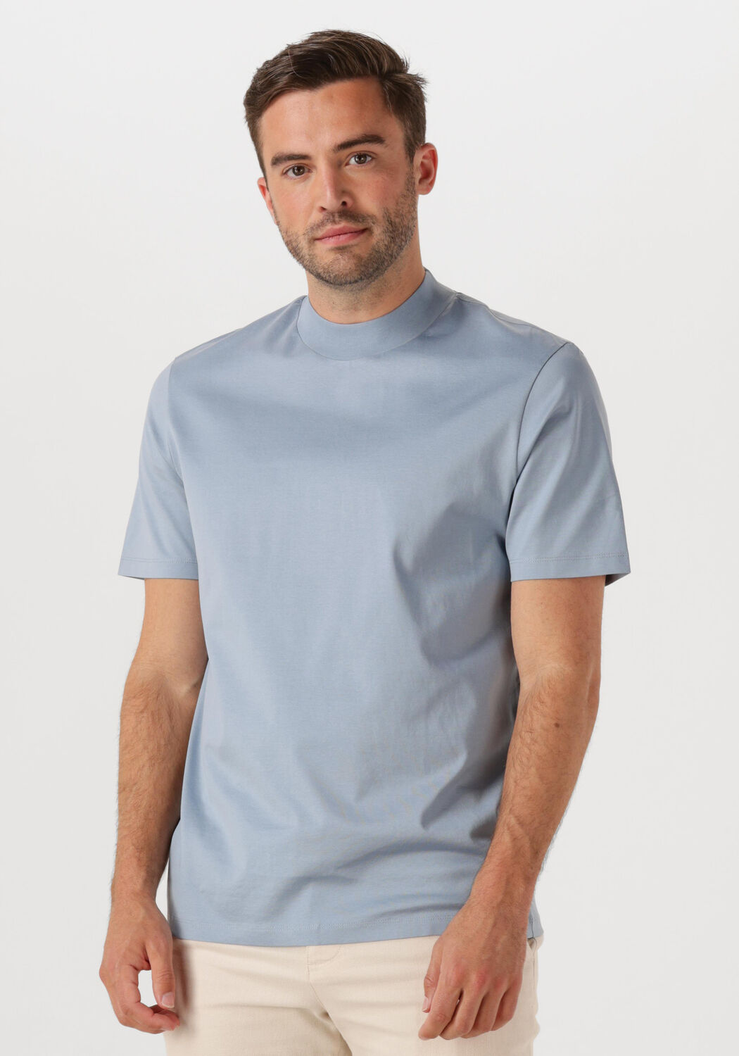 HUGO Heren Polo's & T-shirts Dimersom 10271881 Lichtblauw