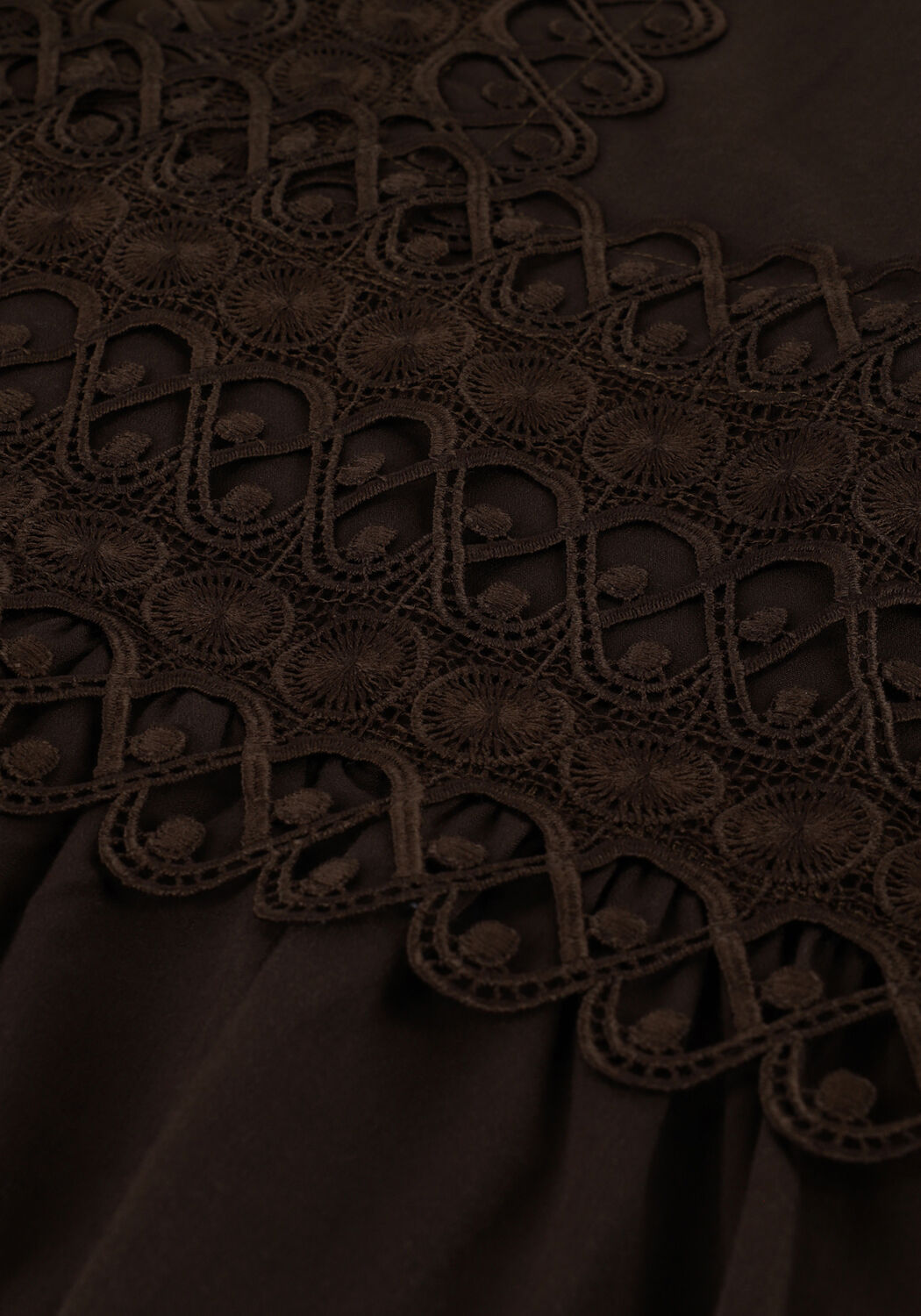 Bruine NEO NOIR Mini jurk KATJA EMBROIDERY DRESS - large