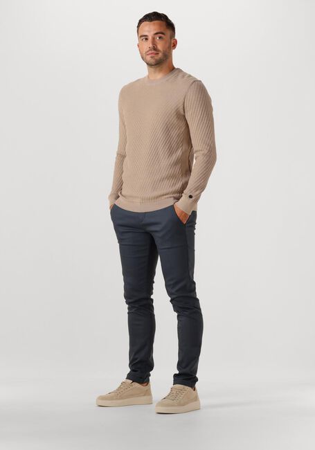 Beige CAST IRON Trui REGULAR FIT COTTON STRETCH STRUCTURE - large