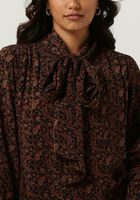 Zwarte SISSEL EDELBO Midi jurk GABRIELE SILK DRESS - medium