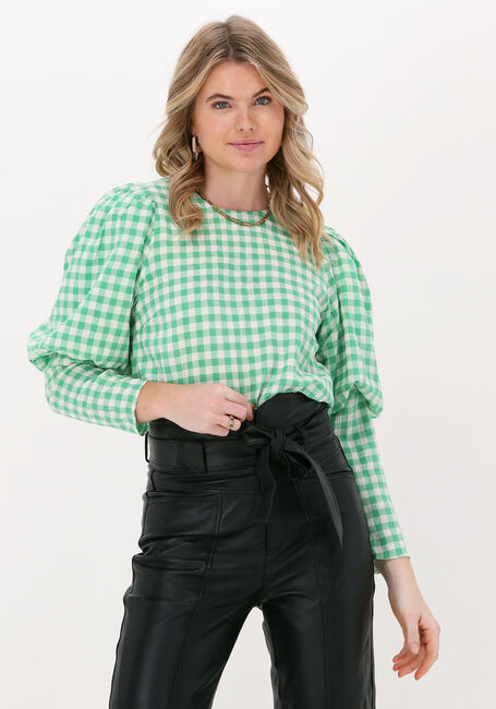 Groene CO'COUTURE Blouses CADIE CHECK BLOUSE - large
