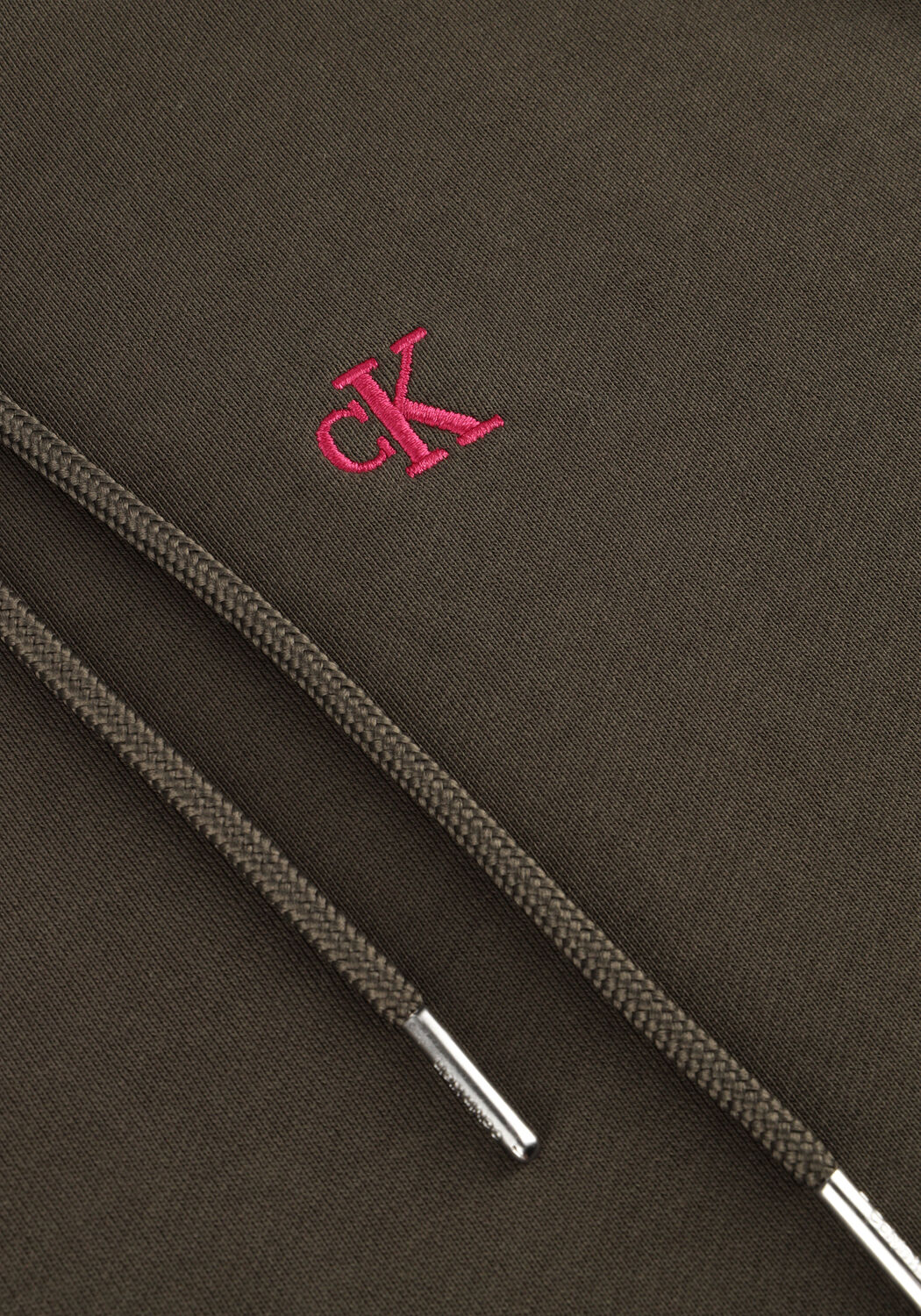 Grijze CALVIN KLEIN Sweater LS EU 350TERRY MONOGRAM HOODIE - large