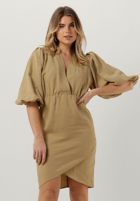 Khaki NOTES DU NORD Mini jurk GLEENA SHORT DRESS - large