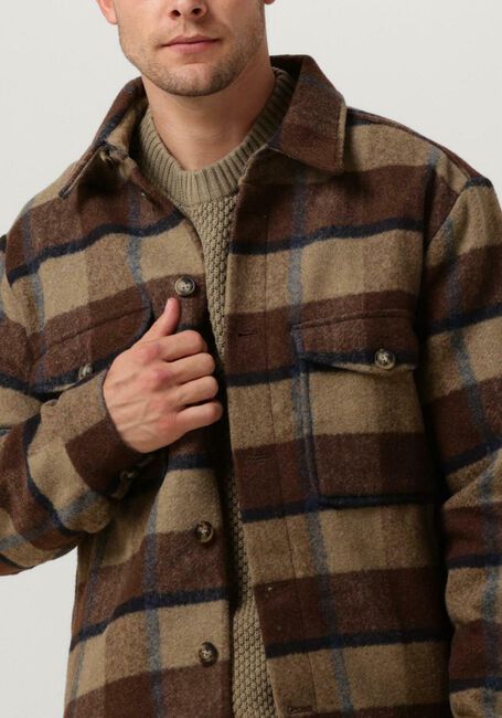Bruine SELECTED HOMME Overshirt SLHARCHIVE OVERSHIRT B NOOS - large