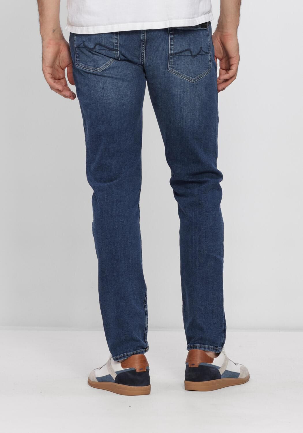 Donkerblauwe 7 FOR ALL MANKIND Tapered jeans SLIMMY TAPERED SIGNAL - large