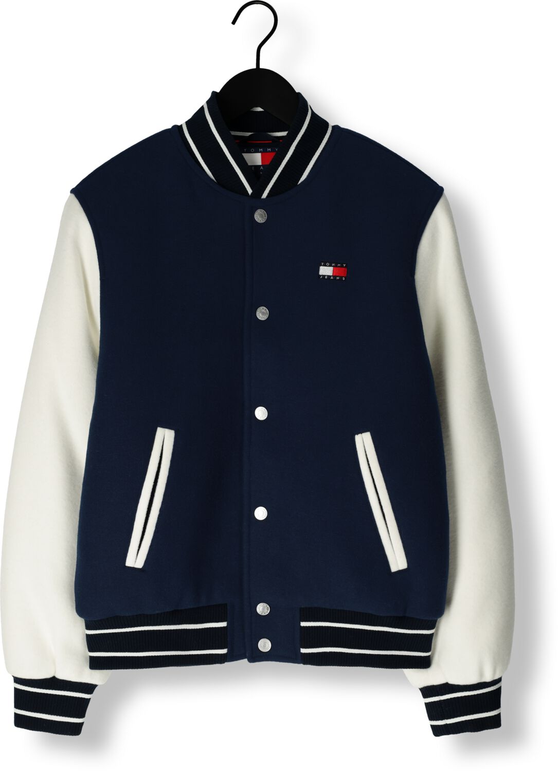TOMMY JEANS Heren Jassen Tjm Wool Blend Varsity Jkt Ext Donkerblauw