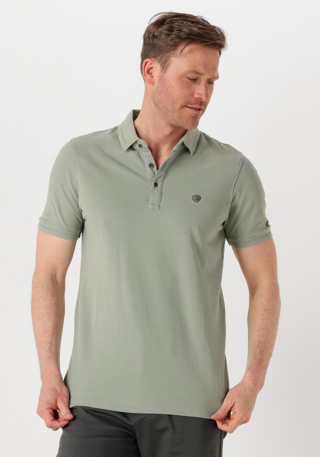 CAST IRON Heren Polo's & T-shirts Short Sleeve Polo Essential Groen