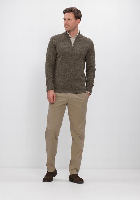 Bruine PROFUOMO Trui PULLOVER HALF ZIP - large