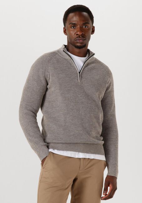 Taupe GENTILUOMO Trui TURTLE ZIP - large