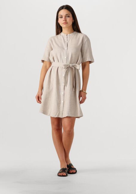 Beige MSCH COPENHAGEN Mini jurk MSCHPENNIE GINIA 2 4 SHIRT DRESS - large