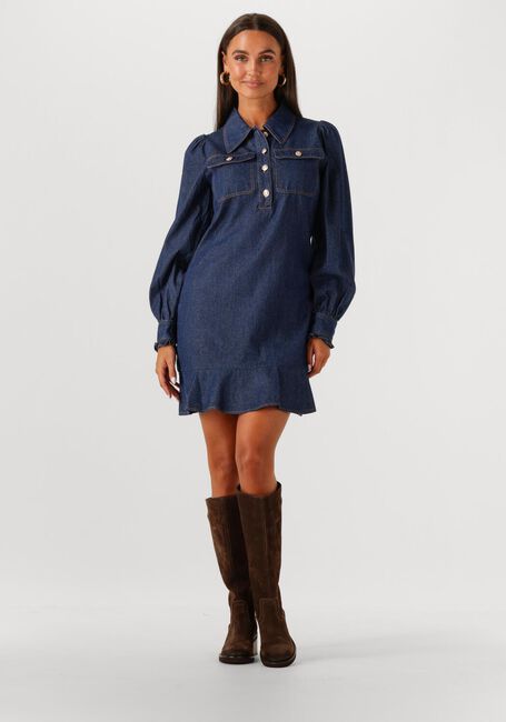 Donkerblauwe NEO NOIR Mini jurk NIKKO DENIM DRESS - large