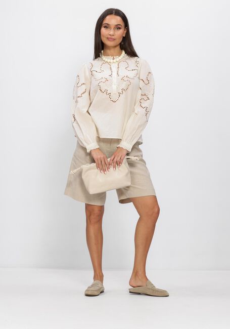 Gebroken wit SUMMUM Tops & T-shirts TOP EMBROIDERED CAMBRIC - large