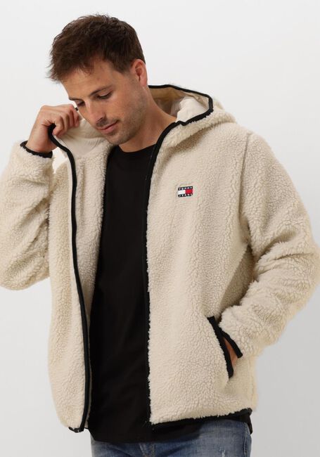 Beige TOMMY JEANS Vest TJM REG BADGE TEDDY - large