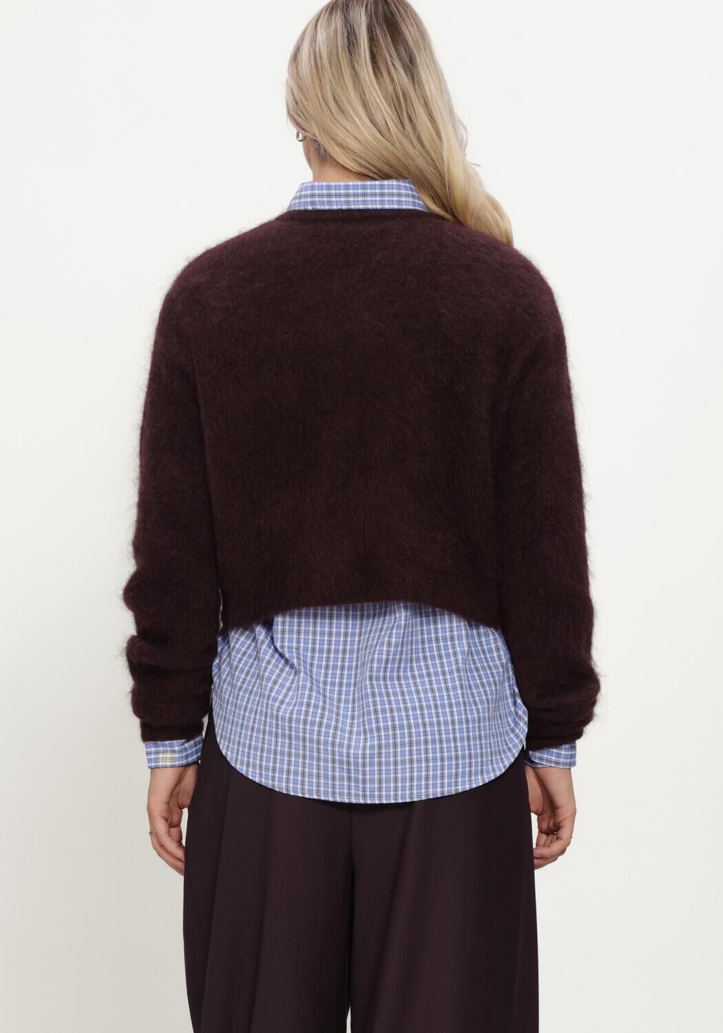 Paarse GESTUZ Truien/vesten GZDEBBIE SHORT CARDIGAN - large