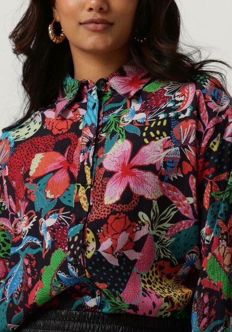 Multi ALIX THE LABEL Blouses LADIES WOVEN WILD PRINT CRINKLE BLOUSE - large