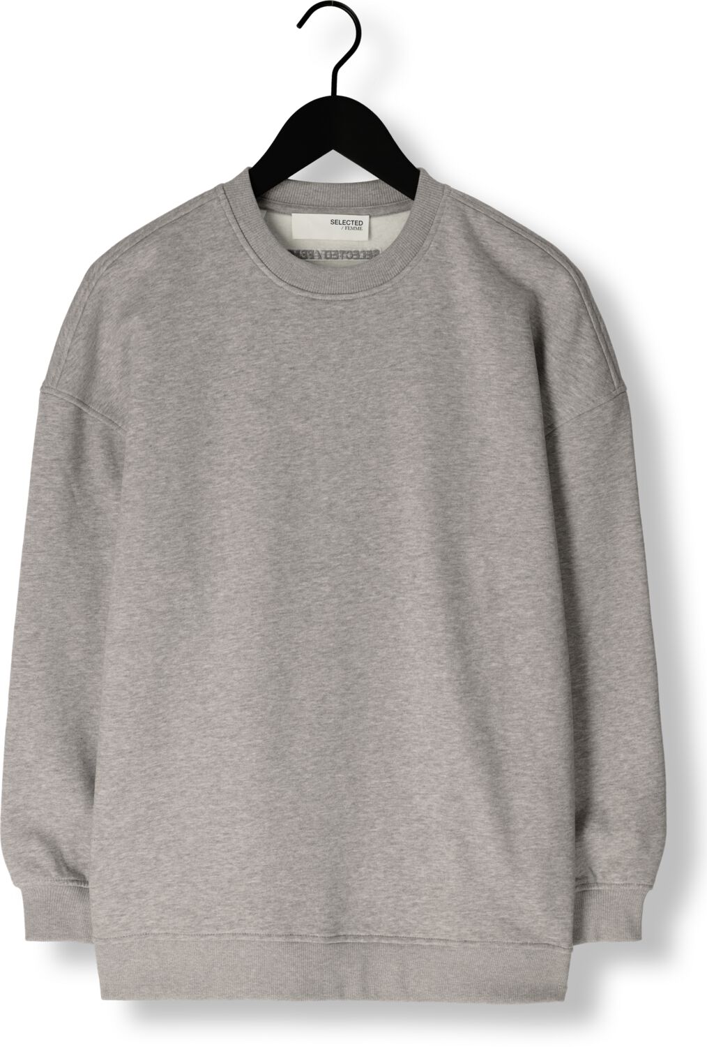 SELECTED FEMME Dames Truien & Vesten Slfgia Yrsa Ls Crew Neck Sweat Lichtgrijs