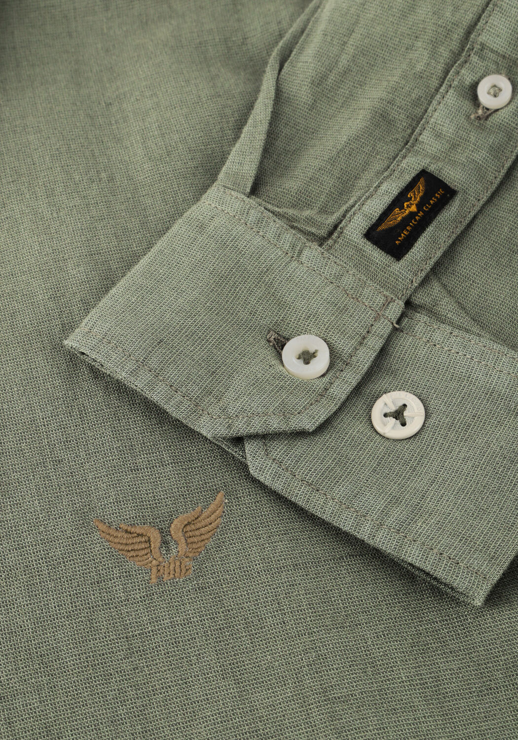 Groene PME LEGEND Casual overhemd SKYNIGHT CTN LINEN OWEN GD - large