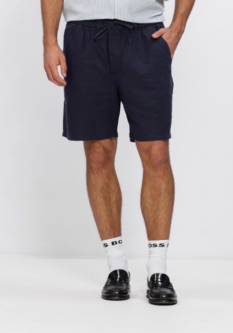 Donkerblauwe LES DEUX Korte broek OTTO LINEN SHORTS - large